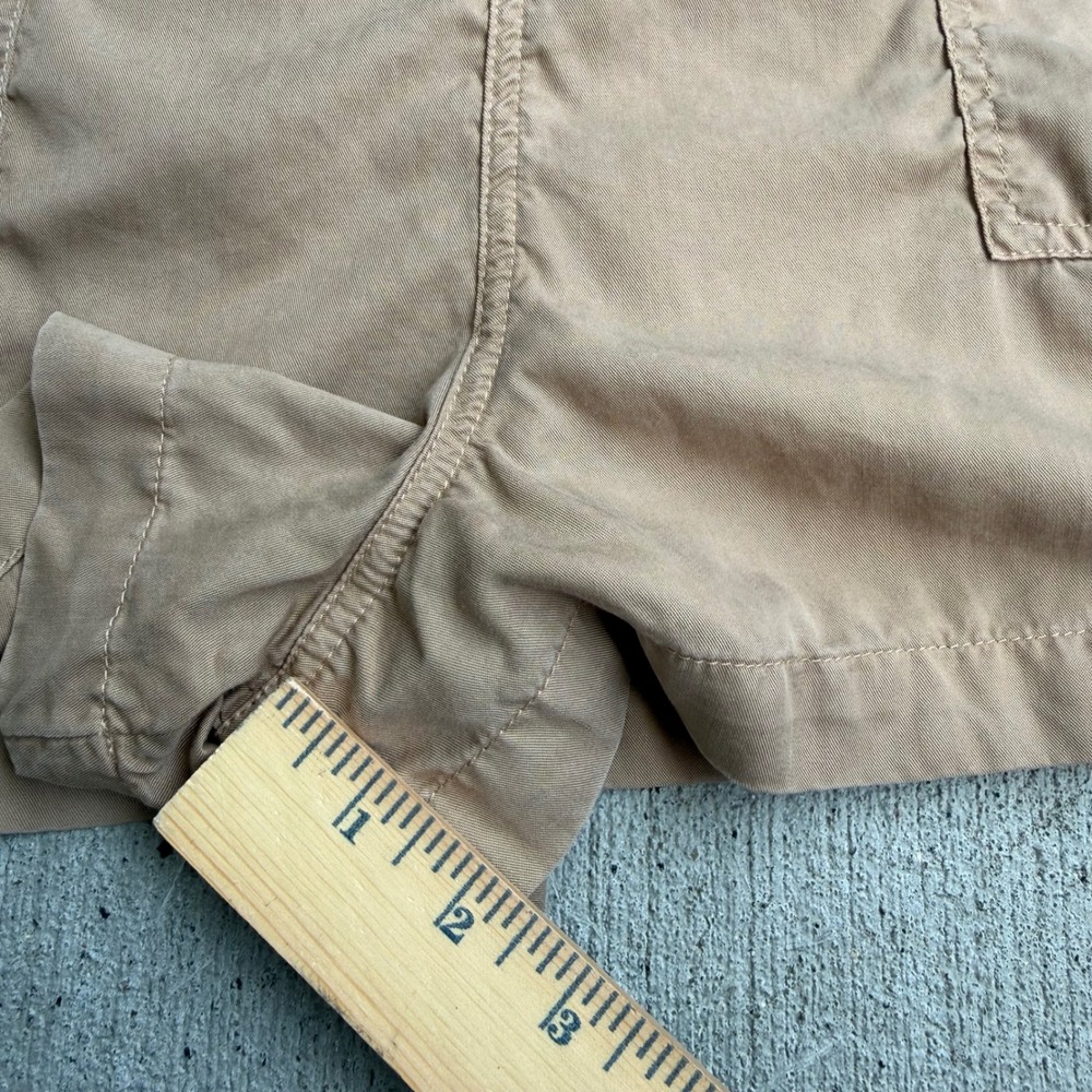 Aerie Tie Strap Romper Beige Utility Pocket Sleeveless Women's Large Cargo - Picture 5 of 10